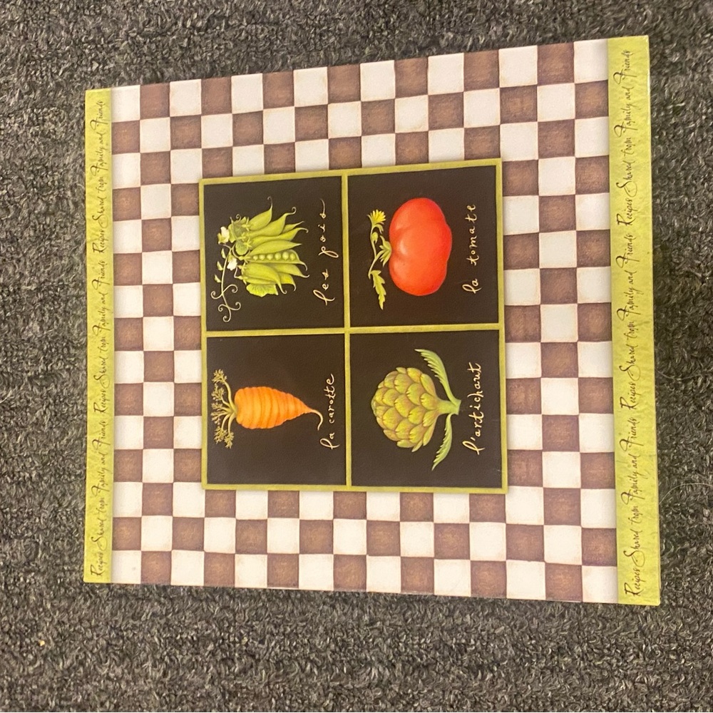 Checkered Vegetable Art Print